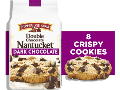 Pepperidge Farm Nantucket Crispy Double Dark Chocolate Chunk Cookies, 7.75 oz Bag