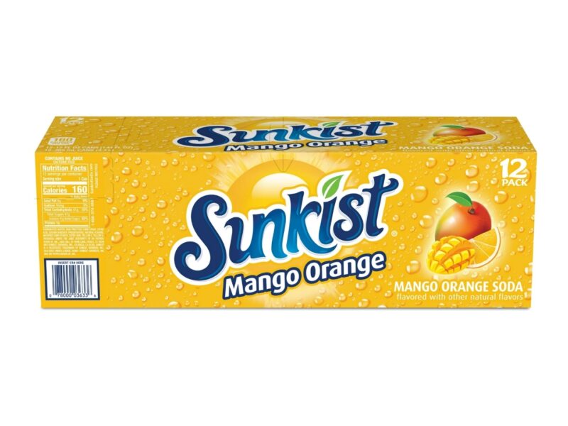 Sunkist Mango Orange, 12 pack, 12 oz