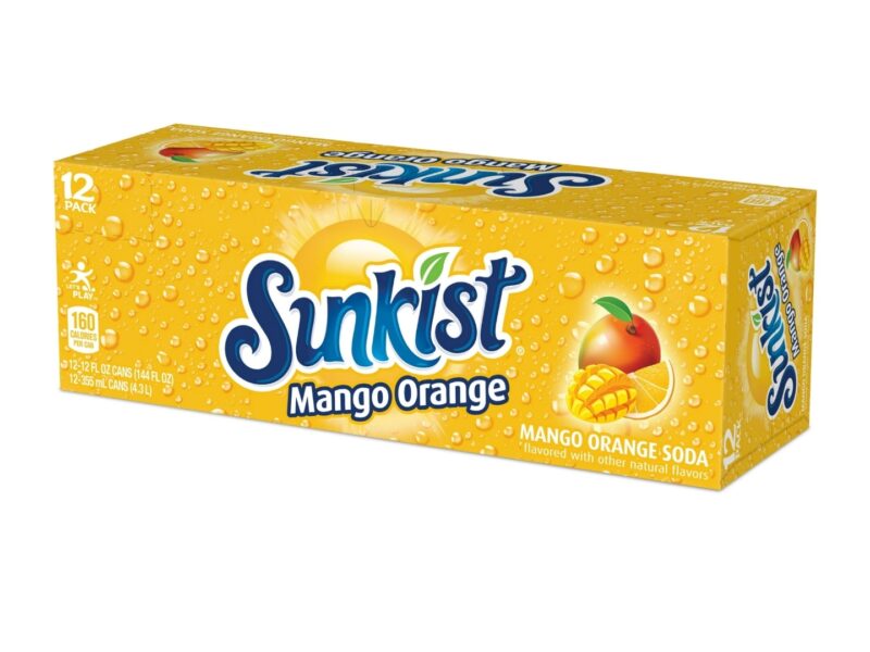 Sunkist Mango Orange, 12 pack, 12 oz