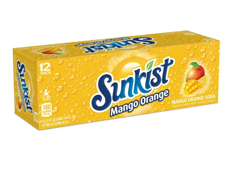 Sunkist Mango Orange, 12 pack, 12 oz