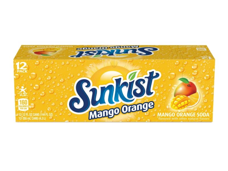 Sunkist Mango Orange, 12 pack, 12 oz