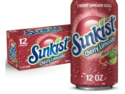 Sunkist Cherry Limeade Soda, 12oz Cans, 12 Pack