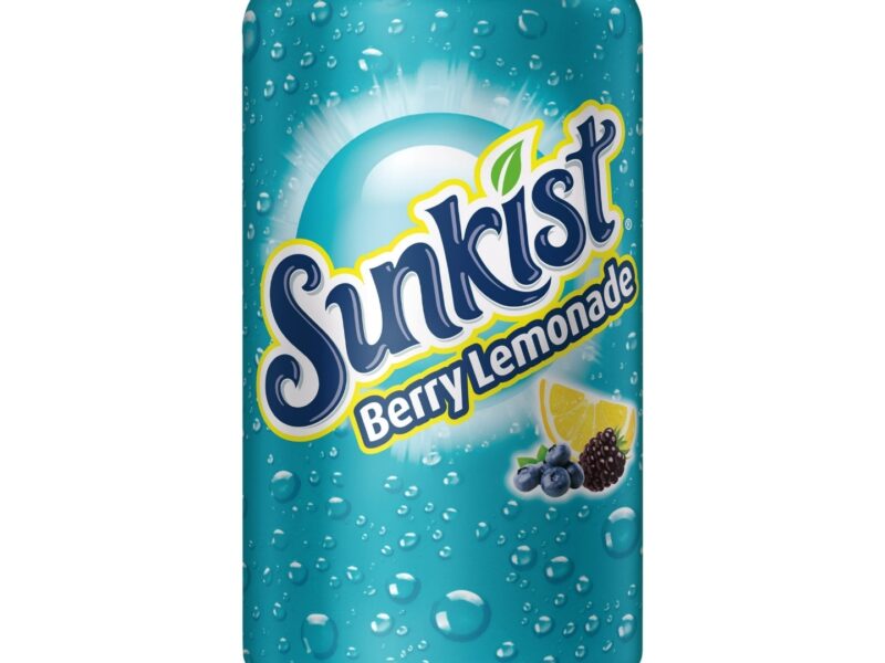 Sunkist Berry Caffeine-Free Lemonade Soda Pop, 12oz, 12 Pack Cans